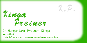 kinga preiner business card